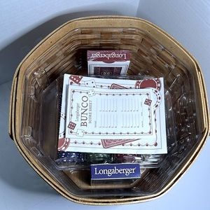 Vintage 2005 Longaberger Dealer's Choice Basket with the Bunco Game